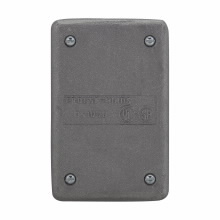 Product image for Crouse-Hinds DS100G 1-Gang Blank Device Box Cover w/ Gasket, Cast Aluminum