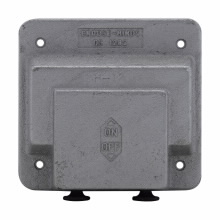 Product image for Crouse-Hinds Series DS1282 Iron Alloy 2-Gang Snap Switch Device Box with Gasket