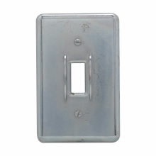 Product image for Crouse-Hinds DS52 1-Gang Snap / Toggle Switch Device Box Cover, Surface-Mount, Sheet Steel