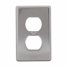 Product image for Crouse-Hinds Series DS7000RF Stainless Steel Conduit Device Box Receptacle Formed Cover