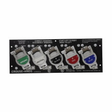 Product image for Crouse-Hinds Series E0400-1687 2 to 4/0 AWG Green/White/Black/Red/Blue Female Receptacle Panel