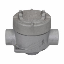 Product image for Crouse-Hinds Series EAJD26 3/4 Inch Hub Iron Alloy Type D Round Conduit Outlet Box with Cover