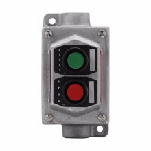 Product image for Crouse-Hinds Series EDSC215 SA 600 VAC 2-Circuit Copper Free Aluminum Feed-Through Push Button Control Station