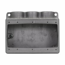 Product image for Crouse-Hinds FSS23 3/4" FS/FD 3 Gang, Cast Iron Alloy, Shallow Device Box