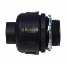 Product image for Crouse-Hinds Series LT50NMBL 1/2 Inch Black Nylon Straight Liquidtight Conduit Connector