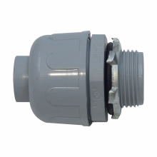Product image for Crouse-Hinds Series LT100NM 1 Inch Gray Nylon Straight Liquidtight Conduit Connector