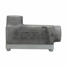 Product image for Crouse-Hinds OELB1 1/2" Iron Alloy Type OELB Conduit Body and Cover