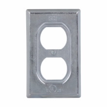 Product image for Crouse-Hinds RCS1 F1-Gang Device Cover, Duplex Receptacle, Steel