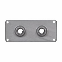 Product image for Crouse-Hinds Series RSP33 1 Inch 8-1/2 x 4 Inch Iron Alloy Junction Box Conduit Hub Plate