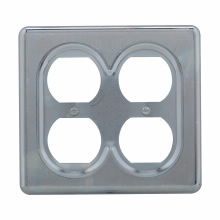 Product image for Crouse-Hinds S232 2-Gang Sheet Steel 3-Pole 2-Wire Round Surface Mount Device Box Cover