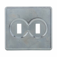 Product image for Crouse-Hinds S322 2-Gang Sheet Steel Duplex Surface Mount Device Box Cover
