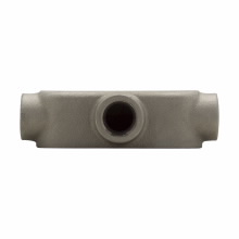 Product image for Crouse-Hinds T39 1" T-Style Conduit Body. Mark-9, Aluminum