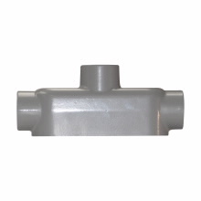 Product image for Crouse-Hinds Series TB35 ICG 1 Inch Die-Cast Aluminum Type TB Rigid/IMC/EMT Conduit Body and Cover with Gasket