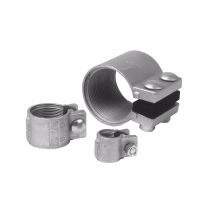 Product image for Crouse-Hinds TCC4 1-1/4" Split Rigid/IMC Conduit Coupling, Ductile Iron