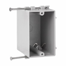 Product image for Crouse-Hinds Series TP1800 2-1/4 x 2-3/4 x 3-3/4 Inch PVC Angled Nail-On Switch Box