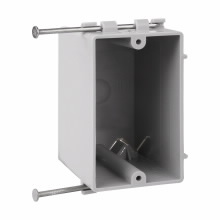 Product image for Crouse-Hinds Series TP2000 2-1/4 x 3-3/16 x 3-3/4 Inch PVC Angled Nail-On Switch Box
