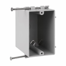 Product image for Crouse-Hinds Series TP2300 2-1/4 x 3-7/16 x 3-3/4 Inch PVC Angled Nail-On Switch Box