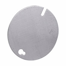 Product image for Crouse-Hinds TP270 3-1/4" Round Flat Blank Ceiling Pan Cover, Steel