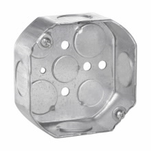 Product image for Crouse-Hinds TP276 4" x 1-1/2" Steel Octagon Outlet Box