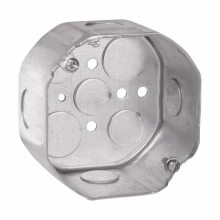 Product image for Crouse-Hinds TP288 4" x 2-1/8" Steel Octagon Outlet Box