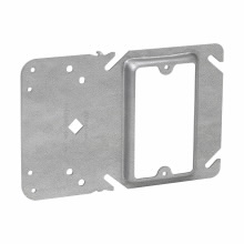 Product image for Crouse-Hinds Series TP31000 5/8 Inch Raised Steel 1-Gang Square Box Cover