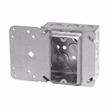 Product image for Crouse-Hinds Series TP36403PF 4 x 4 x 2-1/8 Inch 5/8 Inch Raised 2-Gang Welded Pre-Fabricated Square Box Cover