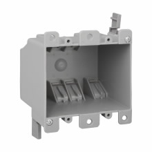 Product image for Crouse-Hinds Series TP3490 4 x 3-3/16 x 3-9/16 Inch PVC 2-Gang Switch Box
