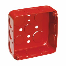 Product image for Crouse-Hinds TP414RED 4" x 4" x 1-1/2" Steel Drawn Square Outlet Box