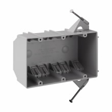Product image for Crouse-Hinds Series TP4600 2-11/16 Inch PVC 3-Gang Switch Box