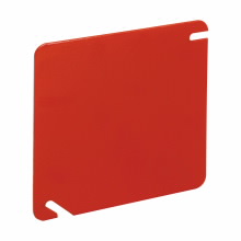 Product image for Crouse-Hinds Series TP472RED Red Steel Flat Blank Square Box Cover