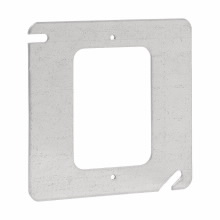 Product image for Crouse-Hinds TP480 Steel Flat Square Outlet Box Mud Ring