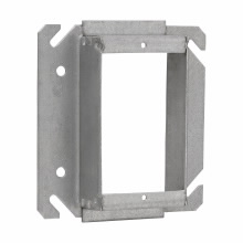 Product image for Crouse-Hinds Series TP524 4 Inch 1 Inch Raised Steel 1-Device Square Box Tile Wall Cover