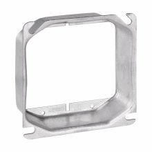 Product image for Crouse-Hinds TP540 4" 1-1/2" Raised Steel 2-Device Square Box Tile Wall Cover