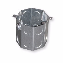Product image for Crouse-Hinds TP643 4" Octagon Concrete Box, 4" Deep, 1/2" & 3/4" KOs, Steel