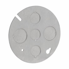 Product image for Crouse-Hinds TP648 Concrete Box Plate, No Stud, w/ Knockouts, Steel