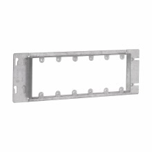 Product image for Crouse-Hinds Series TP667 14-1/4 Inch 13/16 Inch Raised Steel 6-Gang Box Cover