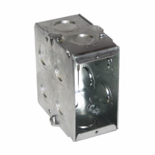 Product image for Crouse-Hinds TP671 2-1/2" Deep x 3-3/4" High Steel Gangable Masonry Box, 1/2" & 3/4" KOs