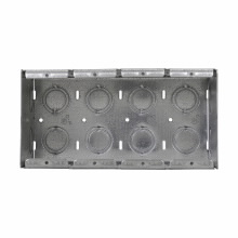 Product image for Crouse-Hinds TP693 7-3/8" x 3-1/2" x 3-3/4" Steel 4-Gang Masonry Box