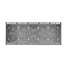 Product image for Crouse-Hinds TP694 9-3/16" x 3-1/2" x 3-3/4" Steel 5-Gang Masonry Box