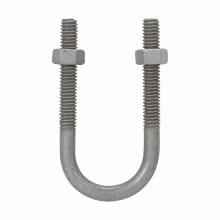 Product image for Crouse-Hinds Series UBM300HD 3 Inch Electrogalvanized Iron Heavy Duty Rigid Conduit U-Bolt with Hex Nut