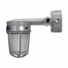 Product image for Crouse-Hinds VXHBF25GP Vaporgard, 3/4 Inch, 150W, A-21 Lamp, Wall Mount Luminare, with Junction Box, Globe, and Guard