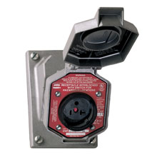 Product image for Crouse-Hinds ENR21201 1-Gang Receptacle Assembly, 20A-125V