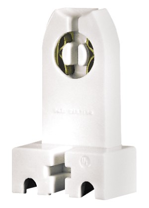 Lampholders, Medium Bi-Pin Fluorescent Lampholder, Lamp Size T6, T8, T12 for Pre-Heat or Rapid Start Lamp