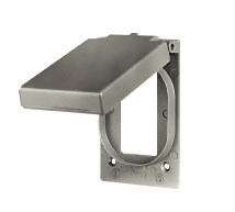 Wallplates and Boxes, Weatherproof Covers, 1- Gang, 1) GFCI Opening, Standard Size, Cast Aluminum