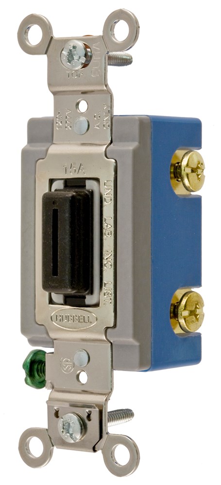 Switches and Lighting Controls, Locking Industrial Grade, Toggle Switches, General Purpose AC, Double Pole, 15A 120/277V AC, Back and Side Wired, Black Nylon Key Guide, Packed with Key