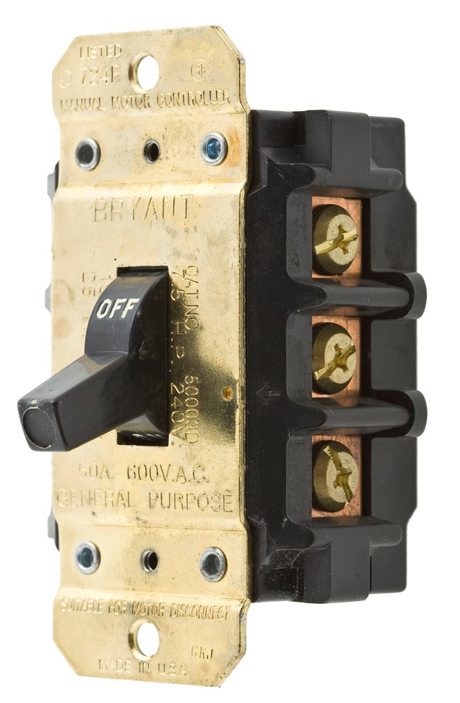 Disconnect Switches, Three Pole, 40A 600V AC, Black