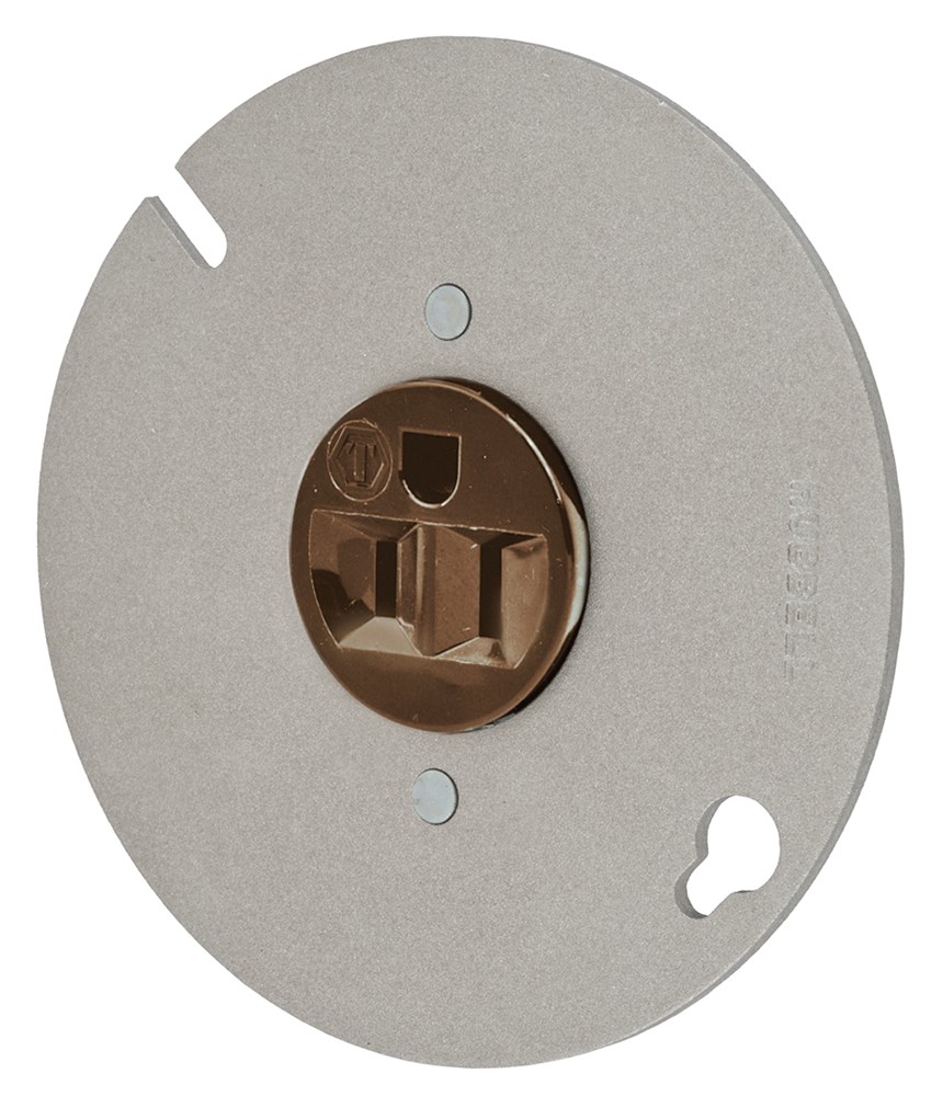 Straight Blade Devices, Specialty Receptacles, Single, Commercial/Industrial Grade, 2-Pole 3-Wire Grounding, 15A 125V, 5-15R, Brown, Single Pack, Mounted to 4