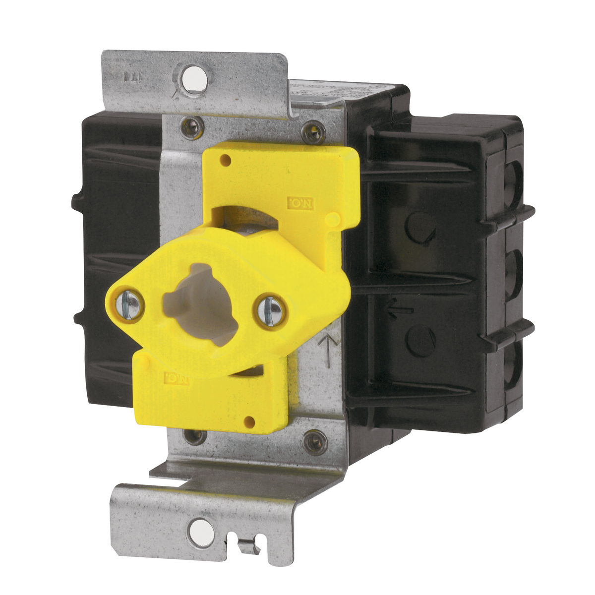 Switches and Lighting Controls, Industrial Grade, Manual Motor Controllers, Panel Mount Rotary, Three Pole, 60A 600V AC, Terminal Screws, Black
