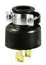 Locking Devices, Industrial, Male Plug, 15A 125V, 2-Pole 2-Wire Non Grounding, L1-15P, Screw Terminal, Black