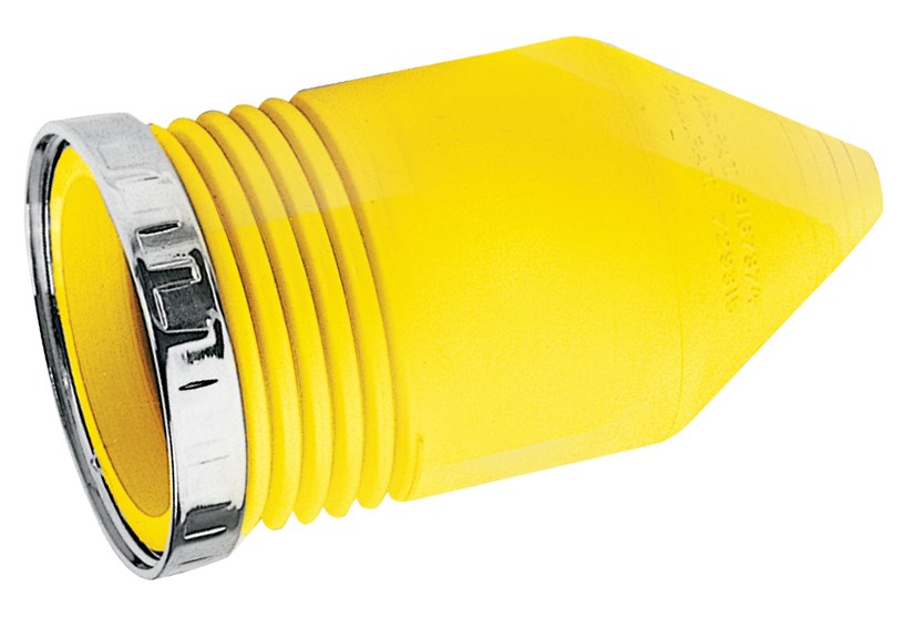 Locking Devices, Accessories, Weatherproof  Boot, Chrome Ring, For 50A Yellow
